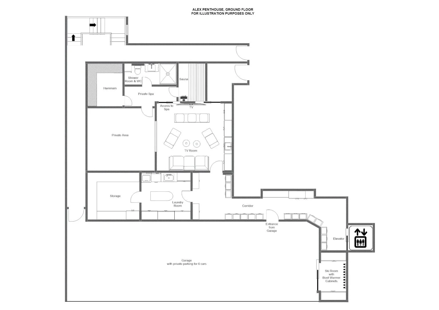 Ground floor (separate from the apartment)